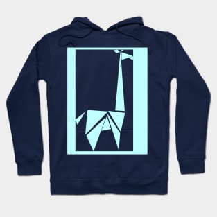 L. Blue Abstract Giraffe Hoodie